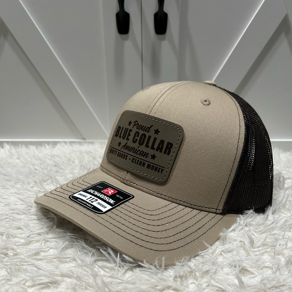Proud blue collar American. Richardson 112 trucker hat.